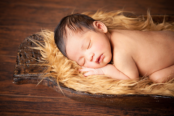 fur bowl wood newborn